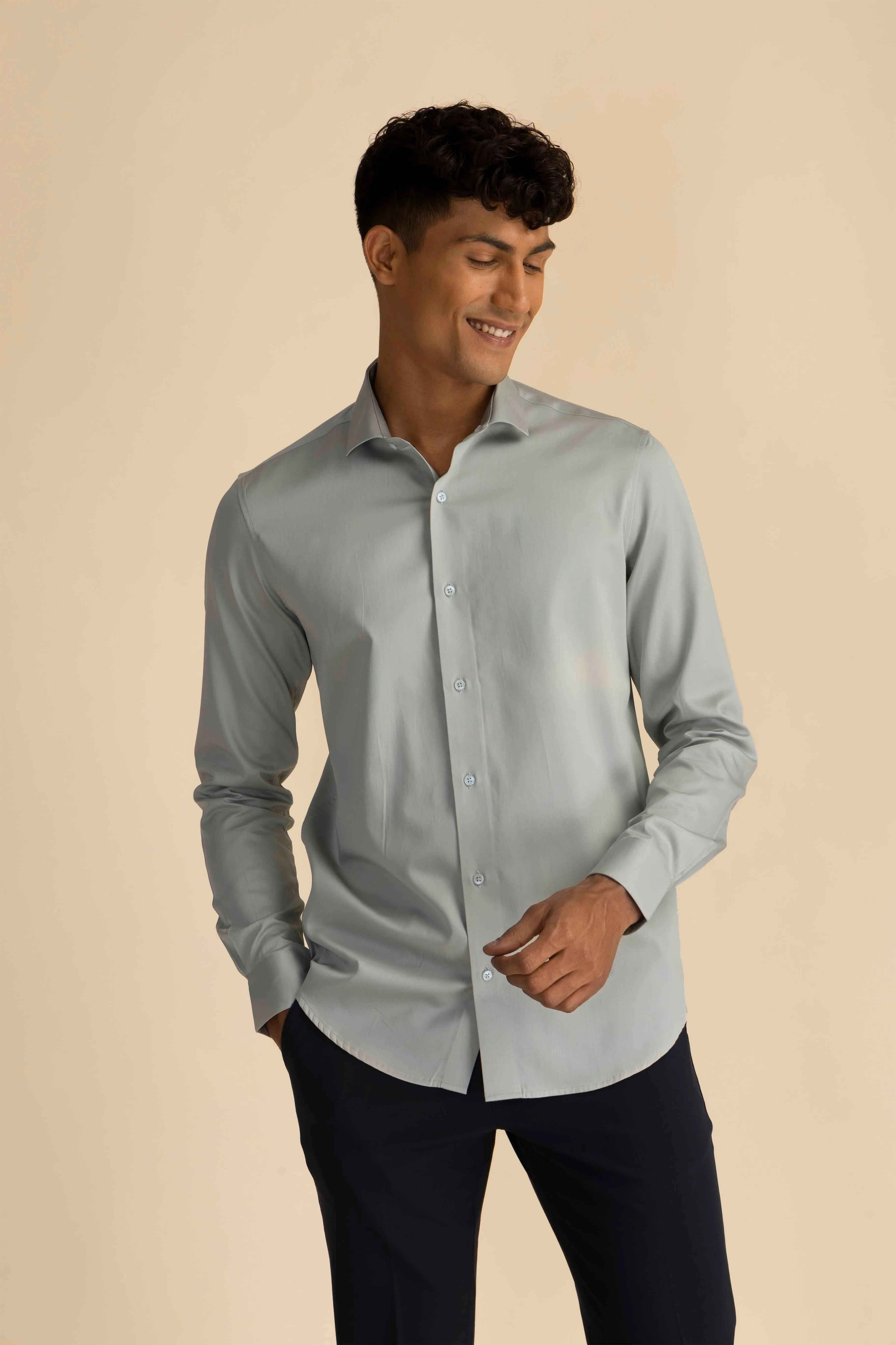 Sage Sateen Shirt