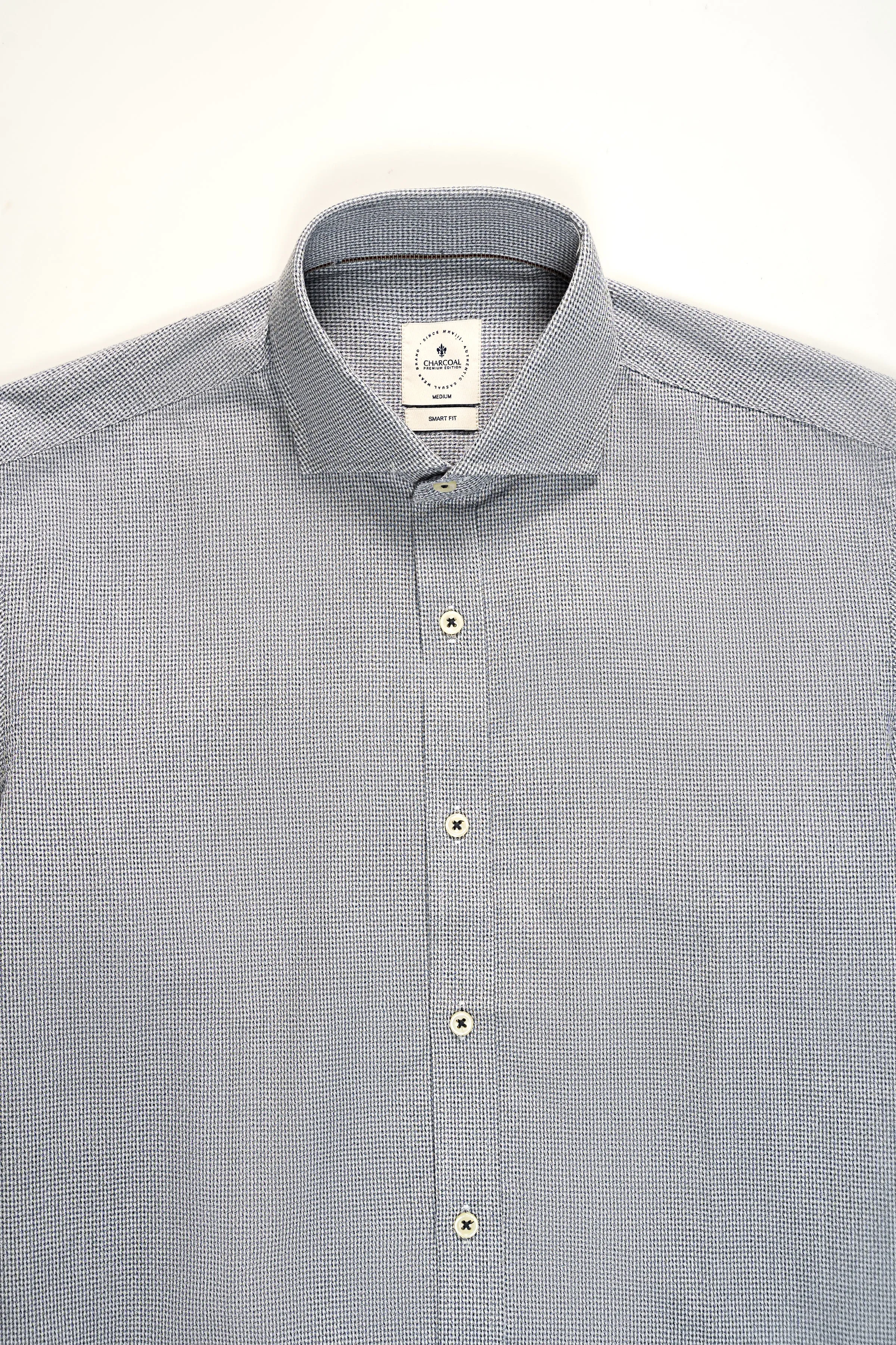 SMART SHIRT WHITE NAVY