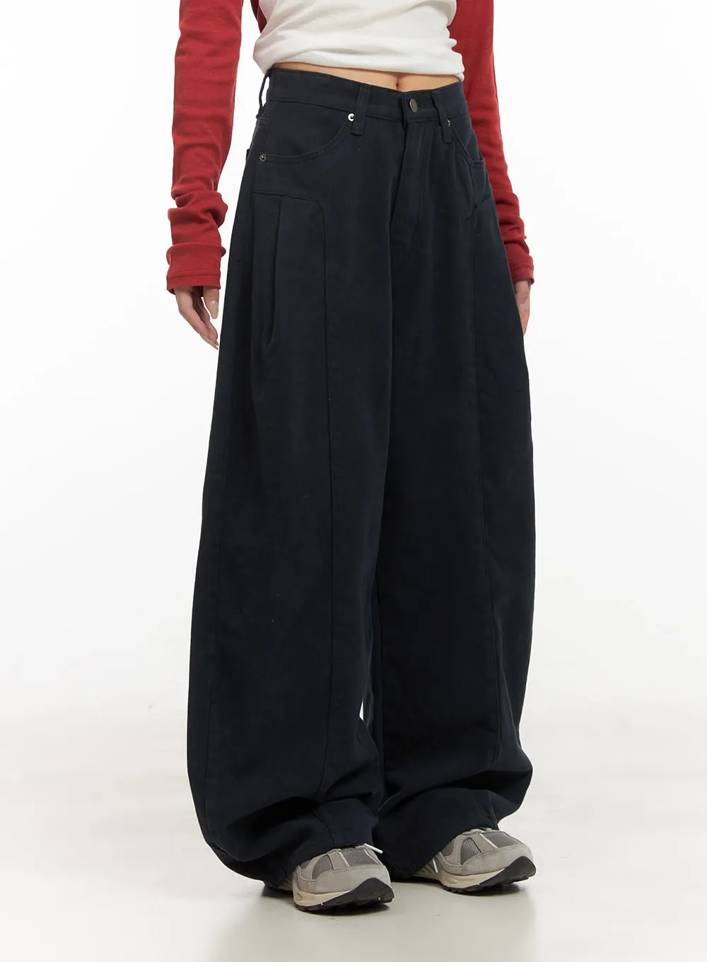 Wide-Fit Comfy Oversized Trousers CD404