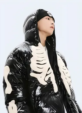 Winter Harajuku Down Parka Skeleton